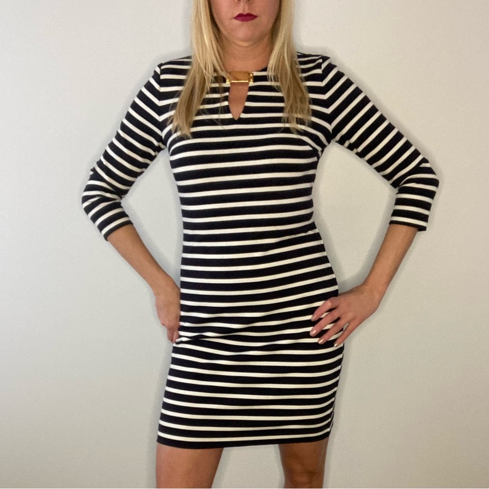 MK nautical stripe dress size S navy and white